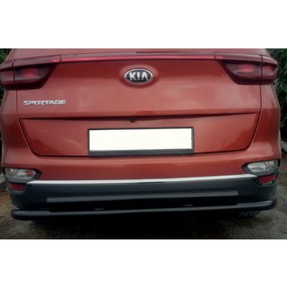 Задній захист AK002-2 Black (нерж) Kia Sportage 2015-2021 рр. фото 3