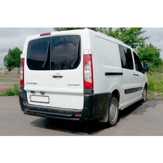 Задня дуга AK-002-Подвійний Black (нерж.) Peugeot Expert 2007-2016 рр. фото 2