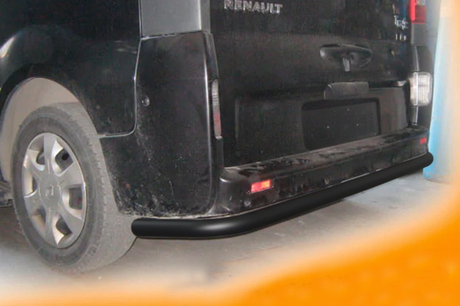 Nissan Primastar 2002-2014 рр. Задній захист AK005 Black (нерж) Фото 2
