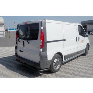 Задній захист AK005 Black (нерж) Opel Vivaro 2001-2015 рр. фото 1