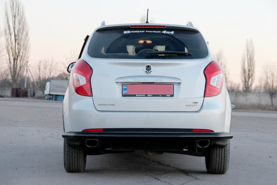 SsangYong Korando 2010-2019 рр. Задня дуга AK005 Black (нерж) Фото 2