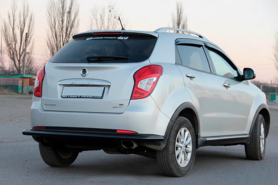 SsangYong Korando 2010-2019 рр. Задня дуга AK005 Black (нерж) Фото 4