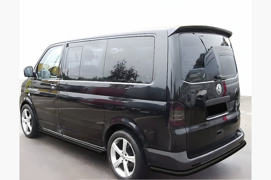 Volkswagen T5 Transporter 2003-2010 рр. Задня дуга кутова AK005 Black (нерж) Фото 1