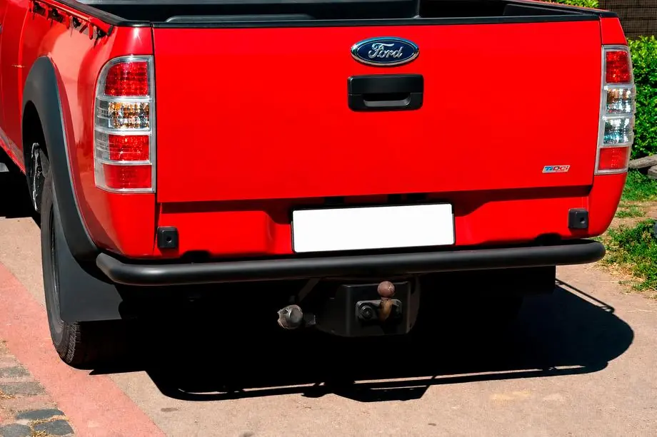 Ford Ranger 2007-2011 рр. Задній захист AK005 Black (нерж)