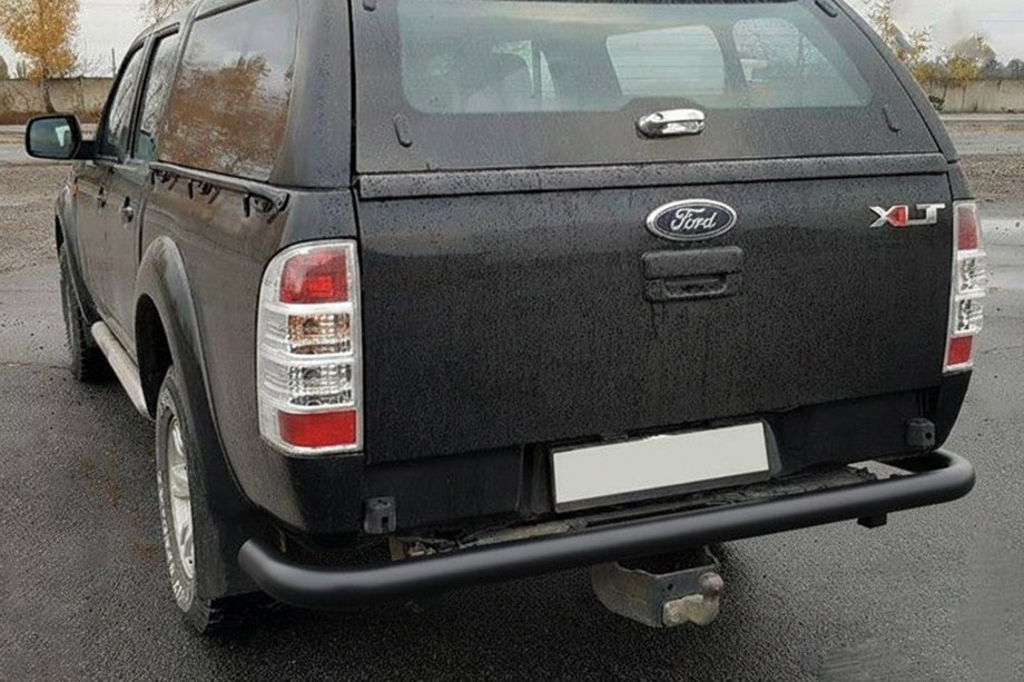 Ford Ranger 2007-2011 рр. Задній захист AK005 Black (нерж) Фото 5
