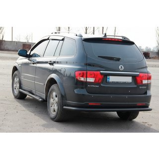 Задня дуга AK005 Black (нерж) SsangYong Kyron 2005-2014 рр. фото 1