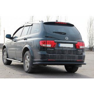 Задня дуга AK005 Black (нерж) SsangYong Kyron 2005-2014 рр. фото 2