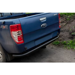 Задній захист AK005 Black (2011-2018, нерж) Ford Ranger 2011-2022 рр. фото 1