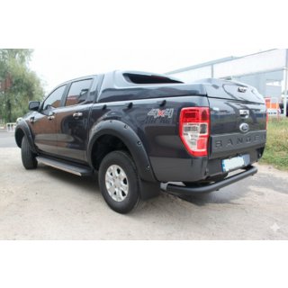 Задній захист AK005 Black (2011-2018, нерж) Ford Ranger 2011-2022 рр. фото 3