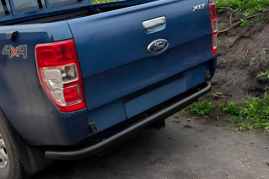 Ford Ranger 2011-2022 рр. Задній захист AK005 Black (2011-2018, нерж) Фото 1