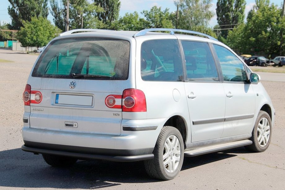 Ford Galaxy 1995-2006 рр. Задній захист AK005 Black Фото 2