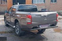 Fiat Fullback 2016- рр. Задній захист AK005 Black (нерж) фото 2