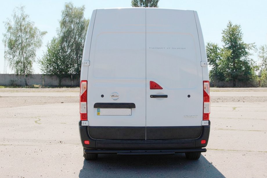 Nissan NV400 2010-2024 рр. Задня дуга AK011 Black (нерж.) Фото 3