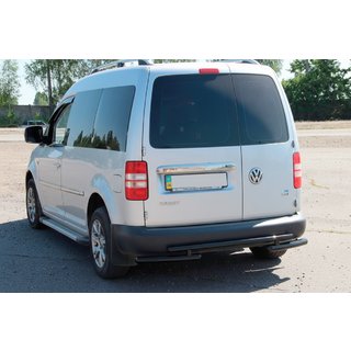 Задня дуга AK003-2 Black (2 шт., нерж) Volkswagen Caddy 2004-2010 рр. фото 3