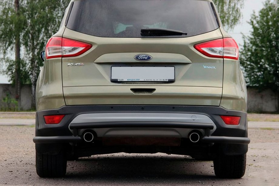 Ford Kuga/Escape 2013-2019 рр. Задня дуга AK002-3 Black (нерж) Фото 1