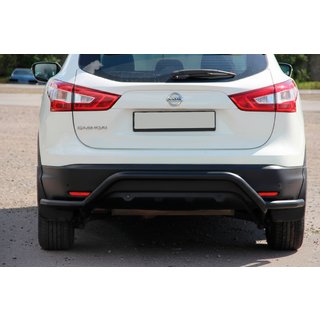 Задня дуга AK007-Plus Black (нерж) Nissan Qashqai 2014-2021 рр. фото 1