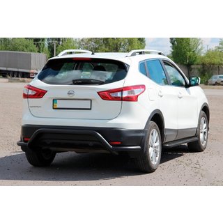 Задня дуга AK007-Plus Black (нерж) Nissan Qashqai 2014-2021 рр. фото 3