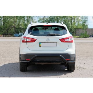 Задня дуга AK007-Plus Black (нерж) Nissan Qashqai 2014-2021 рр. фото 4