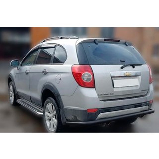 Задній захист AK005 Black (нерж) Chevrolet Captiva 2006-2019 рр. фото 1