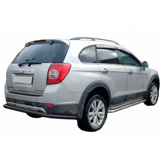 Задній захист AK005 Black (нерж) Chevrolet Captiva 2006-2019 рр. фото 3