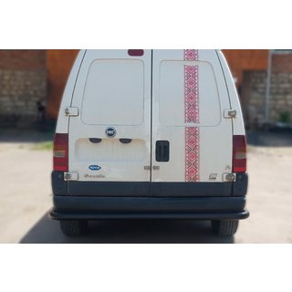 Задній захист AK005 Black (нерж) Fiat Scudo 1996-2007 рр. фото 1