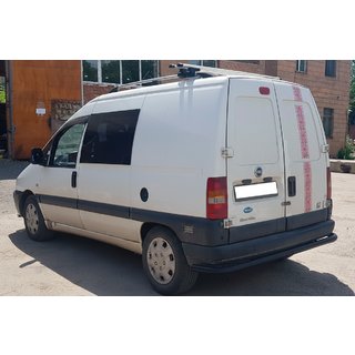 Задній захист AK005 Black (нерж) Fiat Scudo 1996-2007 рр. фото 2