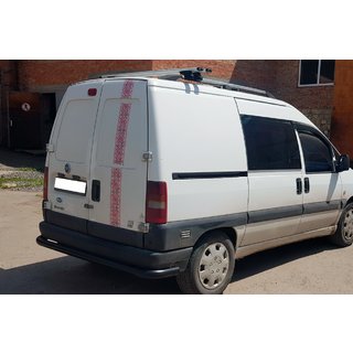 Задній захист AK005 Black (нерж) Fiat Scudo 1996-2007 рр. фото 3