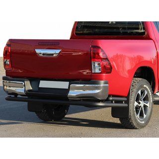 Задня дуга AK005-2 Black (нерж.) Toyota Hilux 2015- рр. фото 3