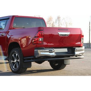 Задня дуга AK005-2 Black (нерж.) Toyota Hilux 2015- рр. фото 4