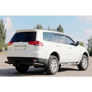 Задній захист AK003-Special Black (2 шт., нерж) Mitsubishi Pajero Sport 2008-2015 рр. фото 3