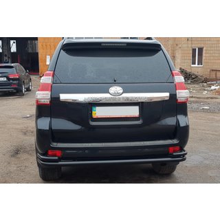 Задня дуга AK005-2 Black (нерж) Toyota Land Cruiser Prado 150 2009-2023 рр. фото 2