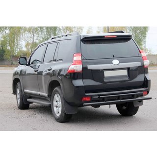 Задня дуга AK002-2v2 Black (нерж) Toyota Land Cruiser Prado 150 2009-2023 рр. фото 1