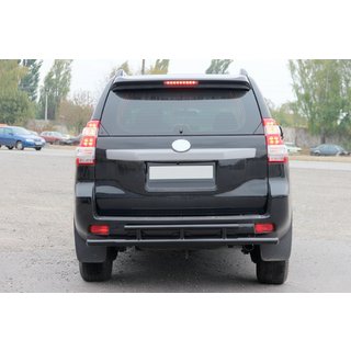 Задня дуга AK002-2v2 Black (нерж) Toyota Land Cruiser Prado 150 2009-2023 рр. фото 2