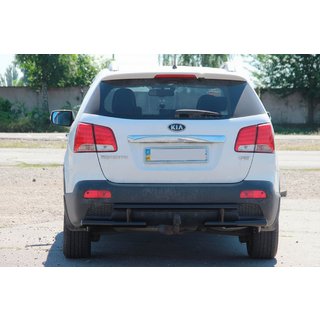 Задня дуга AK002-2 Black (нерж.) Kia Sorento II XM 2009-2014 рр. фото 3