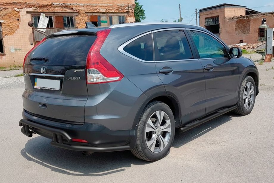 Honda CRV 2012-2016 рр. Задня дуга AK003-21 Black (нерж) Фото 5
