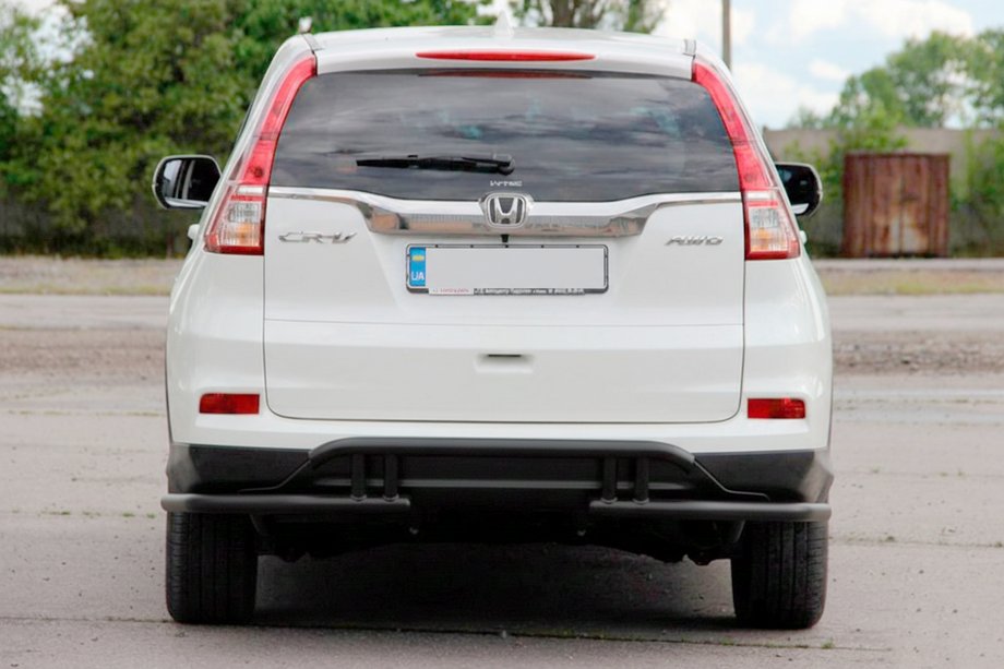 Honda CRV 2012-2016 рр. Задня дуга AK003-21 Black (нерж) Фото 2