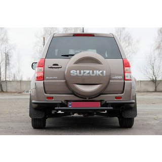 Задній захист AK003-2 Black (нерж) Suzuki Grand Vitara 2005-2017 рр. фото 1