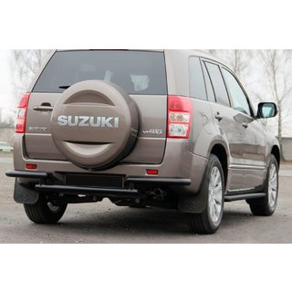 Задній захист AK003-2 Black (нерж) Suzuki Grand Vitara 2005-2017 рр. фото 2