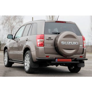 Задній захист AK003-2 Black (нерж) Suzuki Grand Vitara 2005-2017 рр. фото 3