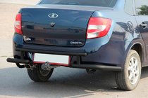 Lada Granta 2011- рр. Задня дуга AK003-2 Black фото 2
