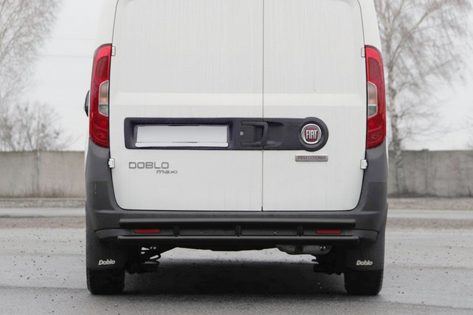 Opel Combo 2012-2018 рр. Задня дуга AK002/1-Подвійний Black (нерж.) Фото 1