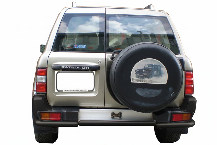 Nissan Patrol Y61 1997-2011 рр. Задня дуга AK005-1 Black (нерж) Фото 1
