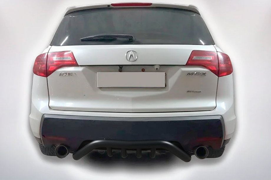 Acura MDX 2007-2013 рр. Задній захист B1-47 Black (нерж) Фото 1