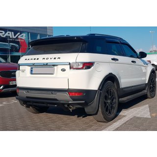 Задній захист AK005-1 Black (нерж) Range Rover Evoque 2012-2018 рр. фото 3