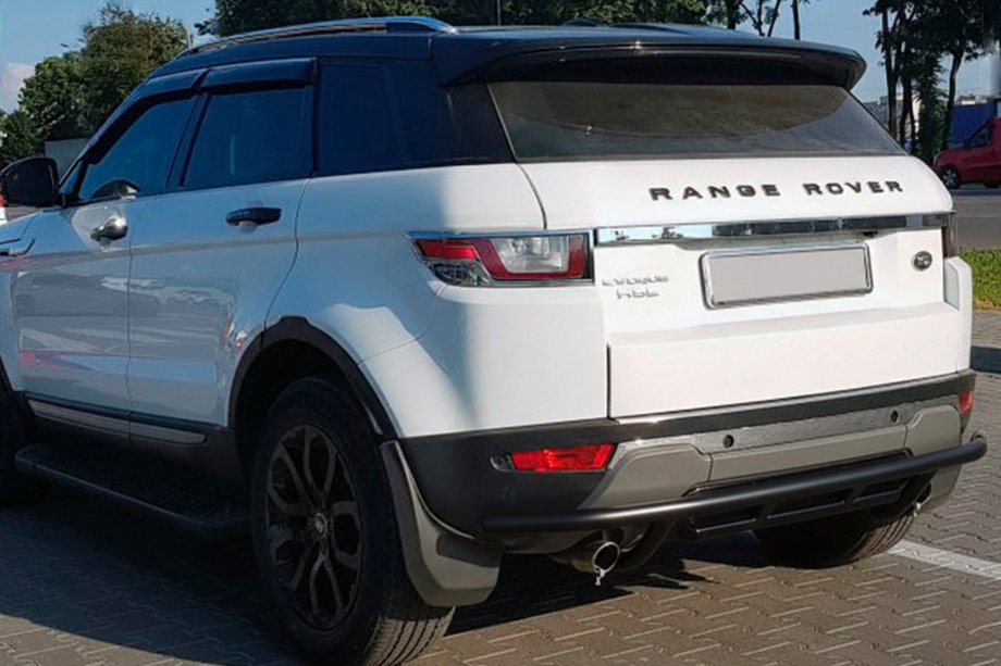 Range Rover Evoque 2012-2018 рр. Задній захист AK005-1 Black (нерж) Фото 1