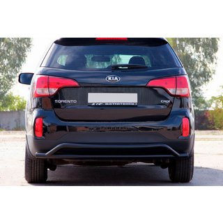 Задня дуга AK007-2 Black (нерж.) Kia Sorento II XM 2009-2014 рр. фото 2