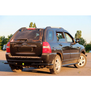 Задня дуга AK007 Black (нерж.) фото 2