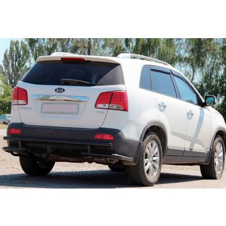 Задня дуга AK003-2 Black (нерж.) Kia Sorento II XM 2009-2014 рр. фото 3