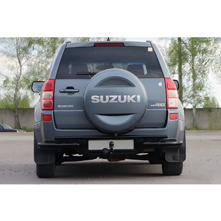 Задній захист AK005-3 Black (нерж) Suzuki Grand Vitara 2005-2017 рр. фото 2