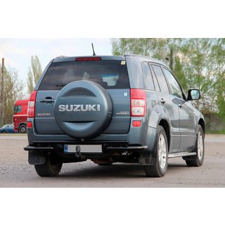 Задній захист AK005-3 Black (нерж) Suzuki Grand Vitara 2005-2017 рр. фото 3